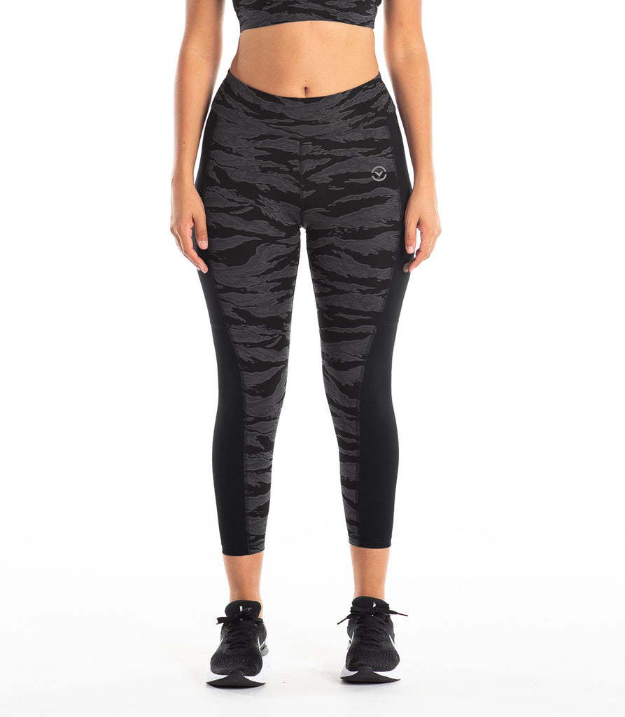 Virus ECO21 Womens Stay Cool V2 Compression Pants - Black/Silver